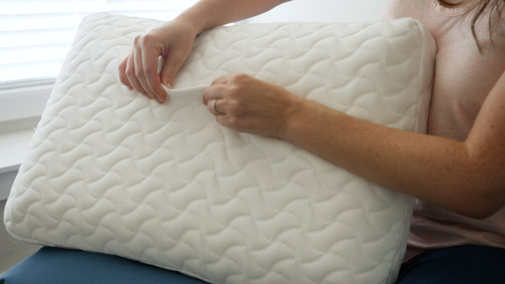 TEMPUR-Cloud Pillow Has Polyester Knit Removable Cover