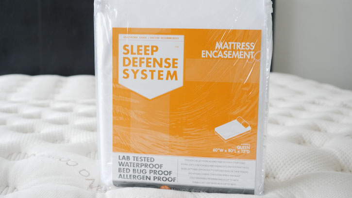 Sleep defense mattress protector package